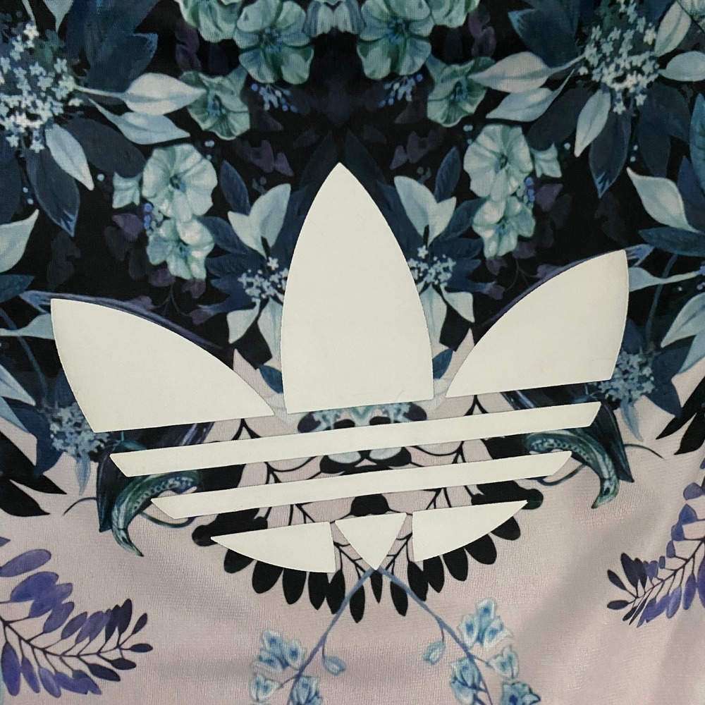 Adidas x Farm Rio Track Jacket Women Small Blue Floral Zip Up Trefoil - Picture 8 of 13